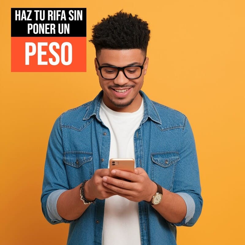 Haz tu rifa sin poner un peso.